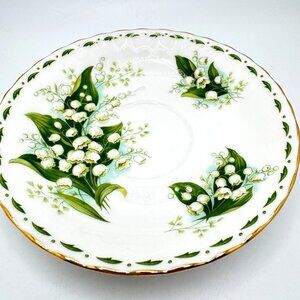 Royal Albert Bone China Lily Of The Valley May Saucer 5.5" Green Replacement Vtg